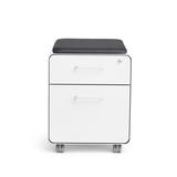 Poppin Stow Mini 2-Drawer Mobile Vertical Filing Cabinet Metal/Steel in White, Size 21.0 H x 16.0 W x 20.0 D in | Wayfair 104731