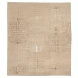 Tufenkian Prati Abstract Hand-Knotted Wool/Silk Beige/Taupe Area Rug Silk/Wool in Gray, Size 72.0 W x 0.5 D in | Wayfair 802.T256...0609