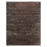 Brown Area Rug - Tufenkian Abstract Hand-Knotted Wool/Silk/Taupe Area Rug Bamboo Slat & Seagrass in Brown, Size 72.0 W x 0.5 D in | Wayfair