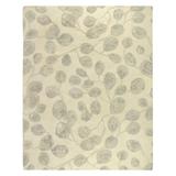 Tufenkian Eucalyptus Floral Hand-Knotted Area Rug Bamboo Slat & Seagrass in Gray/White, Size 96.0 W x 0.41 D in | Wayfair BB1ANZ27...0810