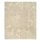 Tufenkian Effervescence Polka Dots Hand-Knotted Wool/Silk Neutral/Area Rug Silk/Wool in White, Size 36.0 W x 0.5 D in | Wayfair TX05T27....0305