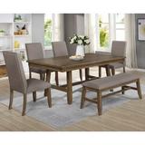 Wildon Home® Neda 6 Piece Dining Set Wood/Upholstered Chairs in Brown/Gray, Size 30.0 H in | Wayfair D6C3A0E31F5F4F359368F1ECFAC32975