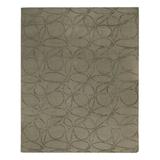 Tufenkian Clover Geomatric Hand-Knotted Wool/Silk Gray/Brown Area Rug Silk/Wool in Brown/Gray, Size 72.0 W x 0.5 D in | Wayfair KW2821/288.0609