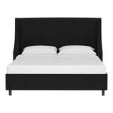 Joss & Main Anderson Upholstered Low Profile Platform Bed Metal in White/Brown, Size 47.0 H x 61.0 W x 80.0 D in | Wayfair