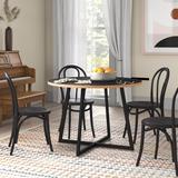 Ebern Designs Carpi Dining Table Wood/Metal in Black, Size 30.0 H x 48.0 W x 48.0 D in | Wayfair B2B43A78368D45B99687D4BD056CEFE2