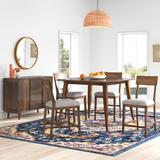 Langley Street® Phyllida 6 Piece Counter Dining Set Wood/Upholstered Chairs in Brown, Size 36.0 H in | Wayfair 524F38F35AD2440A94831CFEC6C13DBE