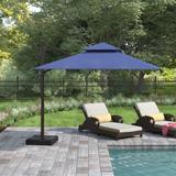 Freeport Park® Escoto 10' Square Cantilever Umbrella Metal in Blue/Navy, Size 111.36 H in | Wayfair 53C00C4520744ED59410DE4910D6C238