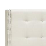 Lark Manor™ Keya Wingback Headboard Upholstered/Linen in Brown, Size 52.76 H x 64.17 W x 6.7 D in | Wayfair ADCF4509AE2E468892D1FB4373A07BBB
