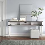 Laurel Foundry Modern Farmhouse® Scranton Console Table Wood in Brown/White, Size 37.0 H x 76.0 W x 22.0 D in | Wayfair