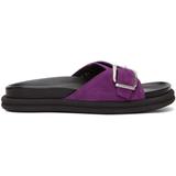 Suede Slip-on Sandals - Purple - Dries Van Noten Sandals