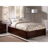 Bolick Full Solid Wood Panel Bed w/ Trundle by Isabelle & Max™ Wood in Brown, Size 16.0 H x 55.75 W x 77.0 D in | Wayfair