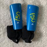 Adidas Other | Adidas Pro Shin Guards Attached Sock Kid Children | Color: Blue/Yellow | Size: Small