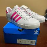 Adidas Shoes | Adidas Originals Sneaker Coast Star White Pink Sz5 | Color: Pink/White | Size: 5