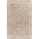 Halesworth 5' x 8' Modern Contemporary Abstract Bohemian Wool Brown/Light Beige Area Rug - Hauteloom