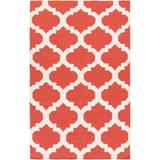 Moccasin 5' x 8' Transitional Modern Moroccan Flatweave Wool Cream/Pink Area Rug - Hauteloom