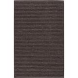Banbury 5' x 8' Solid & Border Solid Stripes Wool Black Area Rug - Hauteloom