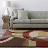 Tilbury 2'6" x 8' Modern Wool Tan/Dark Brown/Medium Gray/Olive/Burgundy/Rust/Brick Red/Burnt Orange Runner - Hauteloom