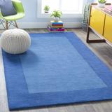 Macedon 5' x 8' Modern Wool Dark Blue/Navy Area Rug - Hauteloom