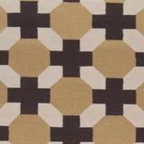 Satartia 5' x 8' Modern Contemporary Wool Dark Brown/Light Gray/Mustard Area Rug - Hauteloom