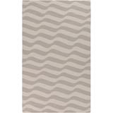 Balsam 5' x 8' Modern Solid Stripes Wool Light Gray/Slate/Medium Gray/Slate/Slate Blue Area Rug - Hauteloom