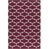 Racine 5' x 7'6" Transitional Modern Moroccan Flat Weave Cotton Ivory/Dark Purple Area Rug - Hauteloom