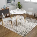 Vicksburg 7'10" Square Charcoal/Light Beige/Medium Gray Area Rug - Hauteloom