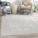 Camberwell 2' x 2'11" Traditional Dark Blue/Ivory/Gray/Navy Outdoor Area Rug - Hauteloom