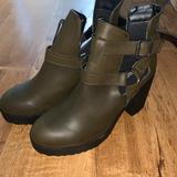 Anthropologie Shoes | Andrea Mexico Brand Heal Boot | Color: Black/Green | Size: 8