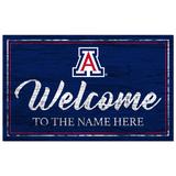 Arizona Wildcats 11" x 19" Personalized Team Color Welcome Sign