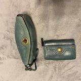 Coach Bags | Authentic Coach Turnlock Wristlet & Mini Wallet | Color: Blue/Green | Size: Os