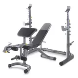 Weider Olympic Workout Bench with Squat Rack, Black