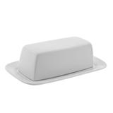 10 Strawberry Street RB0034 Butter Dish w/ Cover - 8 3/4" x 4 5/8", Porcelain, Classic White