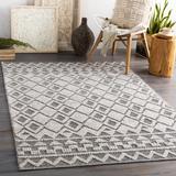 Post 2' x 3' Bohemian/ Handmade Moroccan Farmhouse Wool Black/Cream/Gray Area Rug - Hauteloom