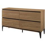 Foundry Select Meriden 52" Wide 4 Drawer Buffet Table Wood in Brown, Size 30.0 H x 52.0 W x 16.0 D in | Wayfair 397EA93130EE4A1A8044CF3101A2EC6C