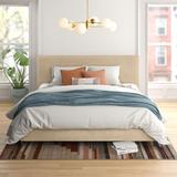 Mercury Row® Pyburn Low Profile Platform Bed Upholstered/Polyester/Linen in Brown | Wayfair C9AC90CA46104785A7197AF19CBA13DD