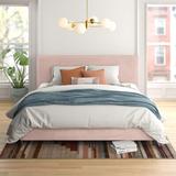 Mercury Row® Pyburn Upholstered Low Profile Platform Bed Metal in Brown, Size 41.0 H x 62.0 W x 83.0 D in | Wayfair