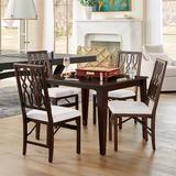 Set of 4 Folding Table with Chairs - Fog Gray, Gray Oak Chippendale Chairs - Frontgate