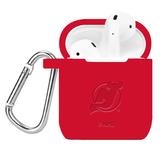 Red New Jersey Devils Debossed Silicone AirPods Case Cover