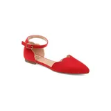 Journee Collection Women's Lana Flats, Red, 9M