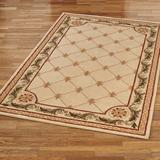 Calanthe Border Rectangle Rug Cream, 5' x 8', Cream