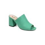Journee Collection Women's Adelaide Slides, Green, 5.5M
