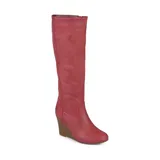 Journee Collection Women's Langly Boots, Red, 8.5M