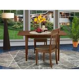 Winston Porter Valletta Butterfly Leaf Solid Wood Rubberwood Dining Set Wood/Upholstered Chairs in Brown, Size 29.0 H in | Wayfair