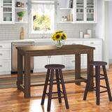 Andover Mills™ Moran Counter Height Trestle Dining Table Wood in Brown, Size 36.0 H x 60.0 W x 30.0 D in | Wayfair 2E4ECC7AEB6B432D885E8B1FA887E3E7
