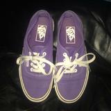 Vans Shoes | Authentic Lace -Up Vans | Color: Purple | Size: 6
