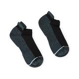 Dr. Motion Men's Compression Socks BLACK - Black Compression Quarter Two-Pair No-Show Socks Set