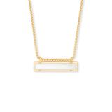 Kendra Scott Women's Necklaces GOLD - Ivory Mother-of-Pearl & 14k Gold-Plated Leanor Bar Necklace