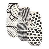 Touched by Nature Girls' Swaddle Blankets Heart - Black & White Heart Organic Cotton Swaddling Blanket Set