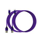 Lisensy Tech Micro USB Cables Purple - 10' Purple Micro-USB Cable - Set of Two