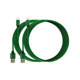 Lisensy Tech USB Cables Green - Green Lightning Cable - Set of Two